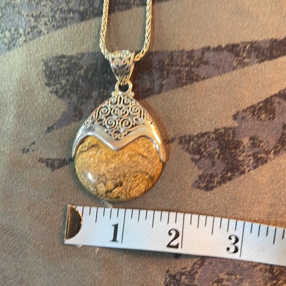 Picture Jasper silver necklace - Picture 6 of 11